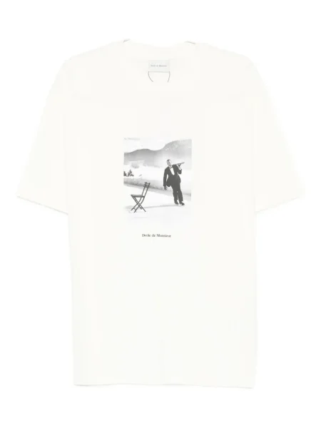 Tricou Drole De Monsieur cu imagine alb