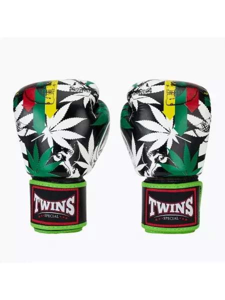 Rękawice bokserskie Twins Special Fancy Grass green/black czarne