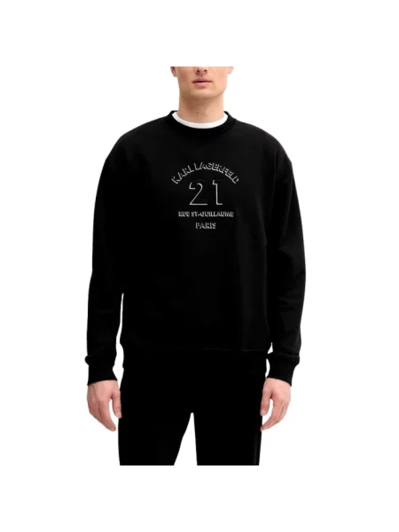 Bluza z kapturem Karl Lagerfeld z kapturem czarna