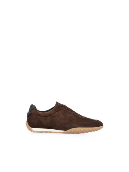 Sneakersy Tod's sznurowane skórzane brązowe