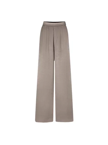 Satynowe spodnie Summum Woman brązowe