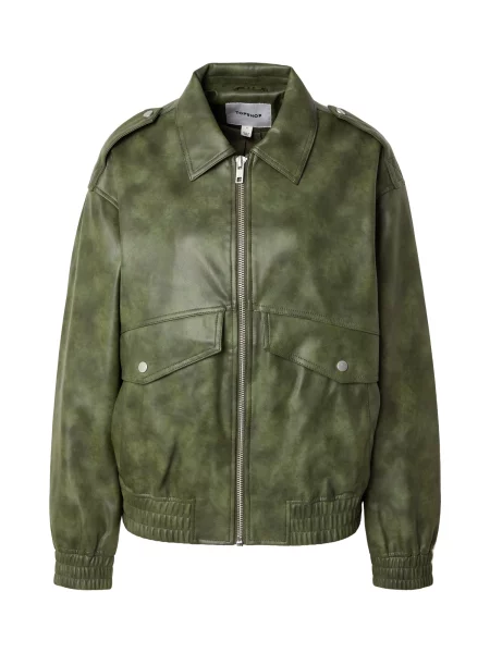 TOPSHOP Geacă de primăvară-toamnă verde