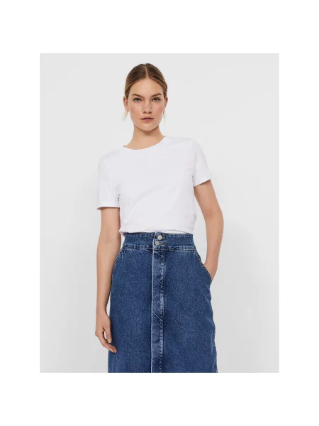 Vero Moda Majica Paula Regular Fit bela