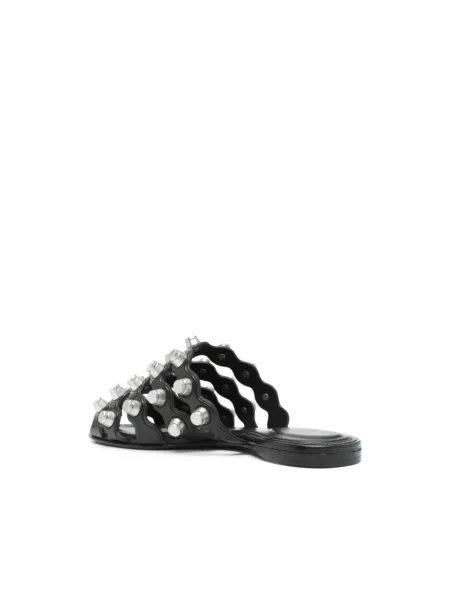 Klapki Alexander Wang na płaskim obcasie czarne