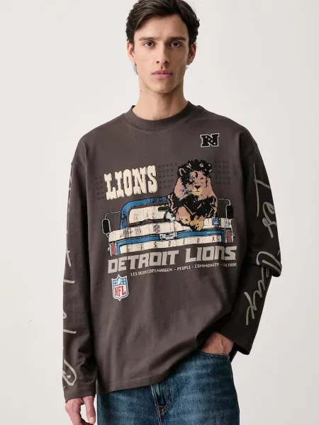 Les Deux longsleeve x Detroit Lions szara
