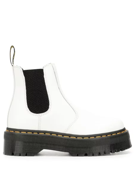 Botine Dr. Martens alb