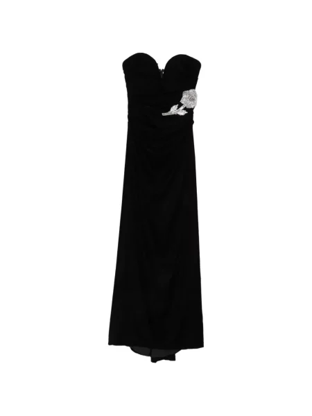 Rochie maxi Adamaris fără bretele negru