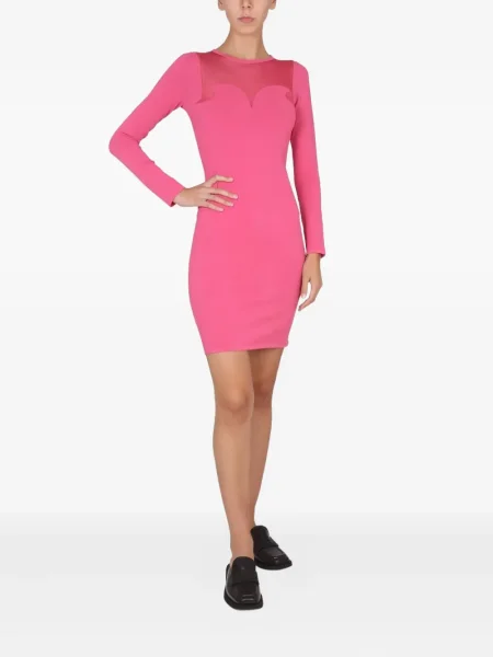 Rochie mini Moschino plasă de costum roz