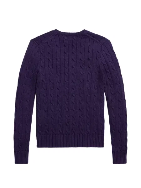 Fleece polo Polo Ralph Lauren με κέντημα με λαιμόκοψη v κόκκινο