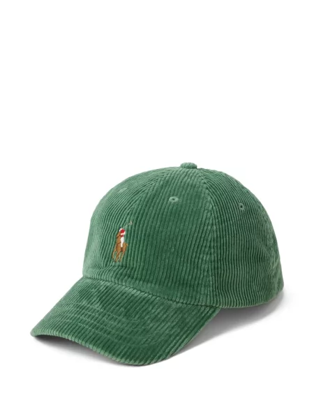 Μικρός κασκέτο Polo Ralph Lauren με χαμηλή μέση υφαίνω διαγωνίως πράσινο