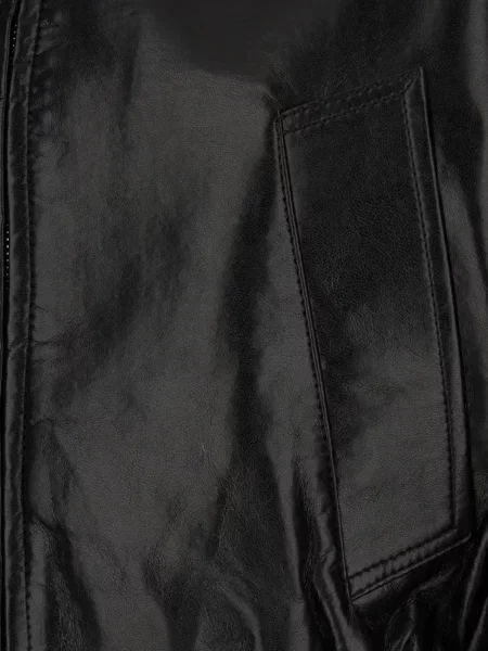 Geanta de piele Agolde negru