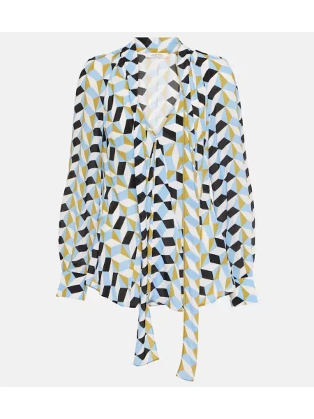 Top Dorothee Schumacher cu imagine albastru