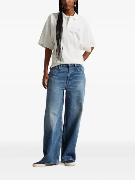 Μικρός πλεκτά σορτς Polo Ralph Lauren με κέντημα λευκό
