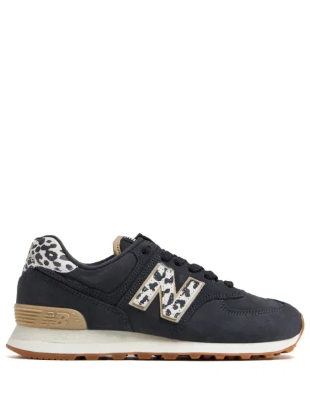 Sneakerși New Balance 574 cu șireturi din dantelă gri