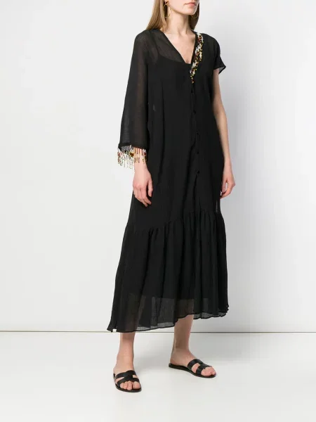 Rochie tip cămașă Giacobino de costum negru