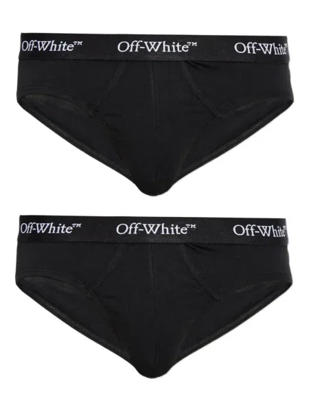 Chiloți multipac Off-white cu autograf alb