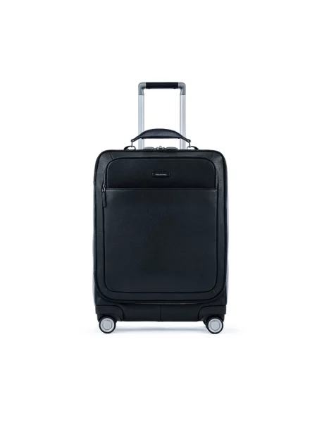 Torba na laptopa Piquadro skórzana czarna