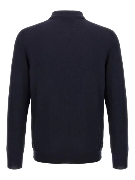 Lung tricou polo Zanone albastru