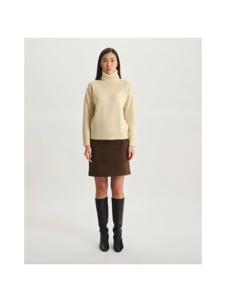 Sweter Ines De La Fressange Paris wełniany beżowy