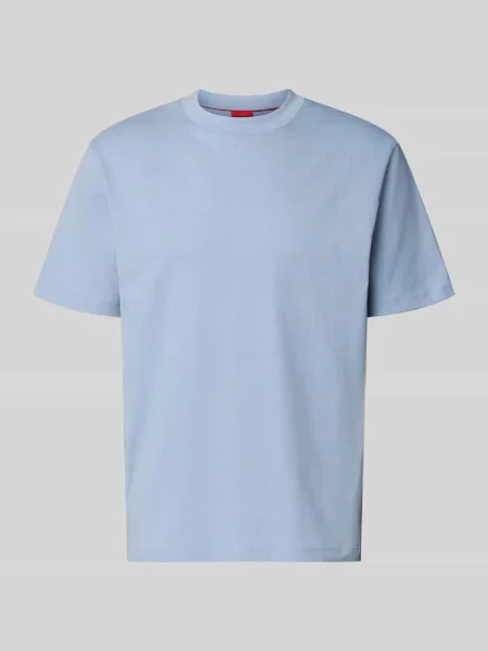 T-shirt o luźnym kroju z czystej bawełny model DAPOLINO' Hugo niebieska