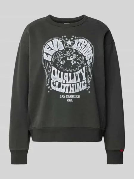 Levi's bluza szary z nadrukiem czarna