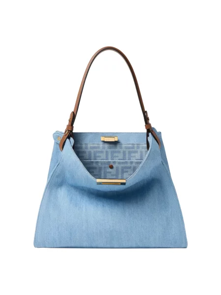 Torebka hobo Fendi niebieska