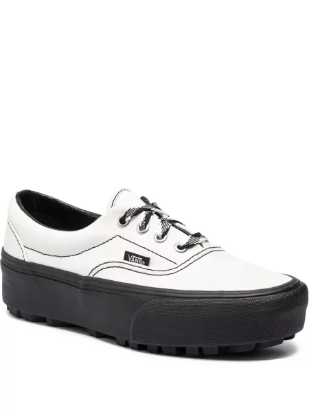 Sneakerși Vans din piele alb