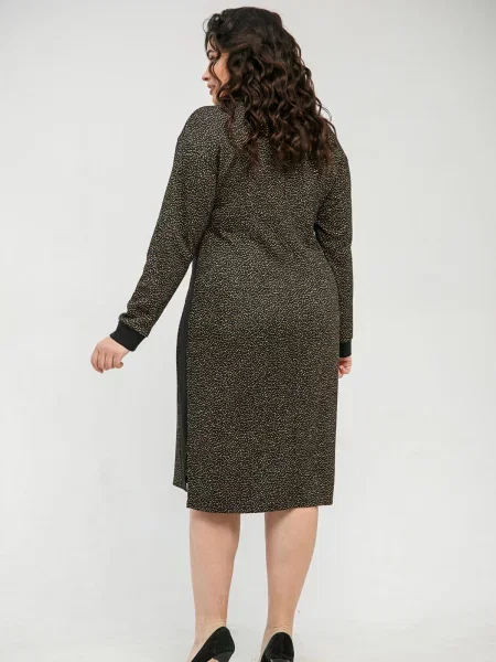 Сукня міді All Posa вовна/віскоза коричневий