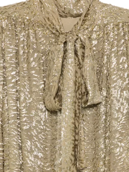 Bluză Elie Saab cu funde verde