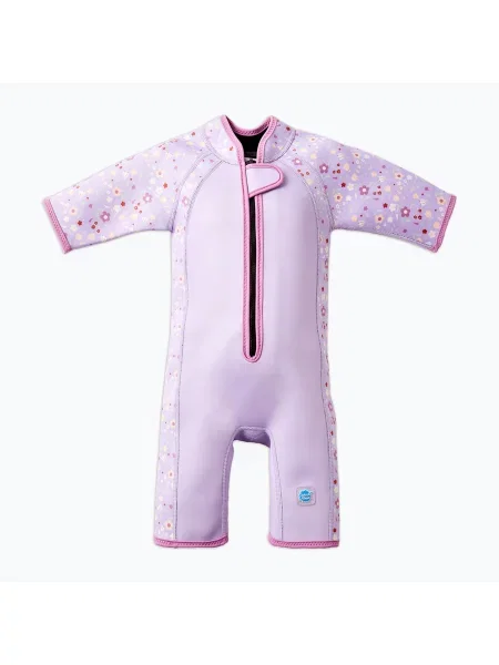 Детски неопренов костюм за плуване Splash About Shorty lilac spring виолетово