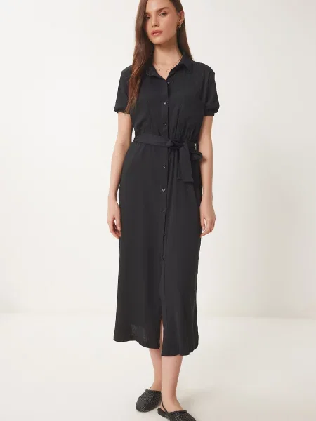 Happiness İstanbul Rochie tip bluză negru