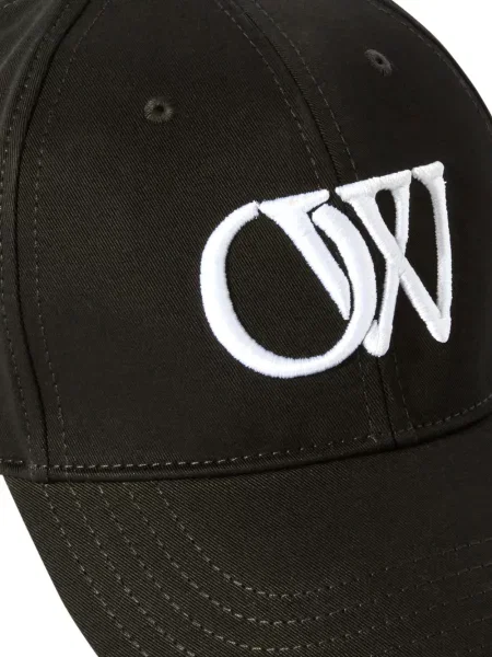 Haftowana czapka z daszkiem Off-white biała
