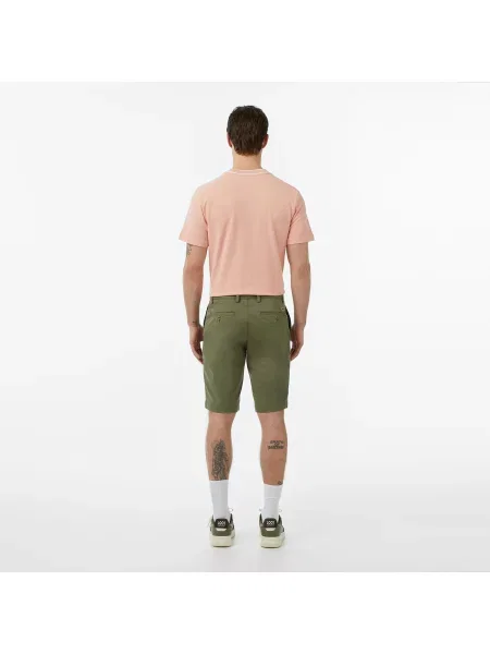 Lacoste Szorty Slim Fit Khaki zielony