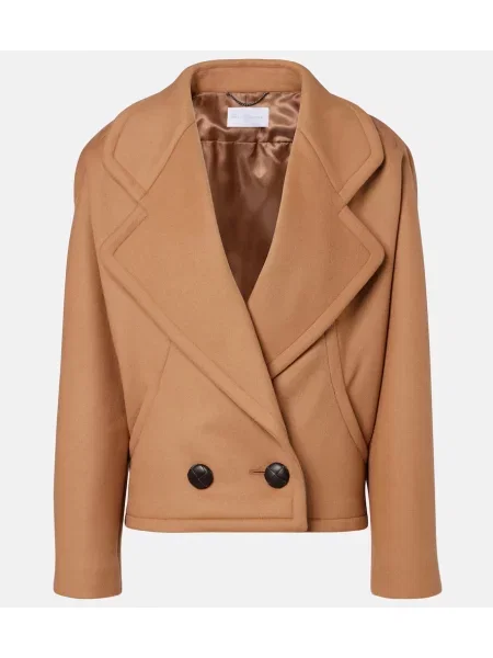 Decupat palton Stella Mccartney de lână bej