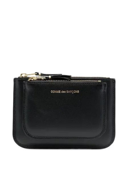 Portofel Comme Des Garçons Wallet din piele cu imagine negru