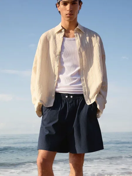 Bershka Nohavice námornícka / enciánová modrá