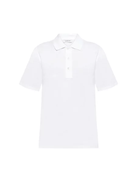 Koszulka polo Lanvin z krótkim rękawem biała