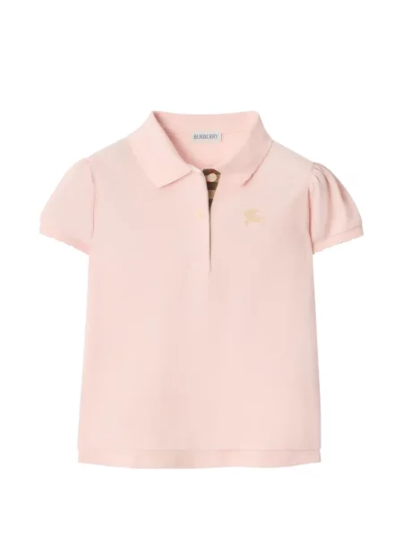 Koszulka polo dziecięca Burberry różowa