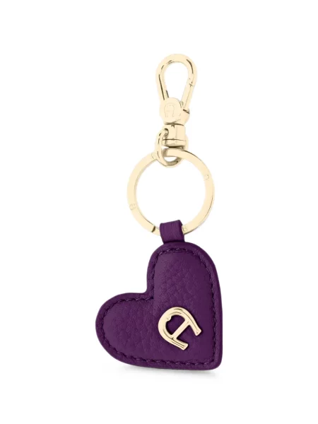 Колие Aigner със сърца с автограф виолетово