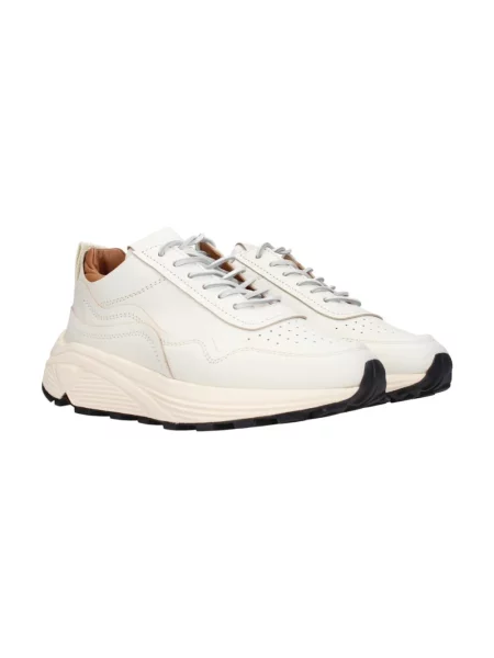 Sneakersy Buttero sznurowane koronkowe z logo białe