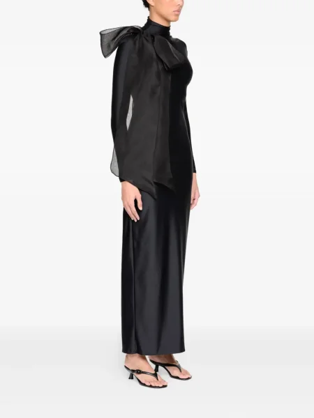 Rochie maxi Atu Body Couture drapată de costum negru