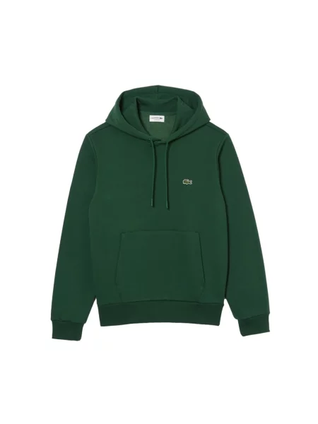 Bluza z kapturem Lacoste z kapturem zielona