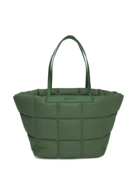 Καπιτονέ τσάντα shopper Veecollective πράσινο
