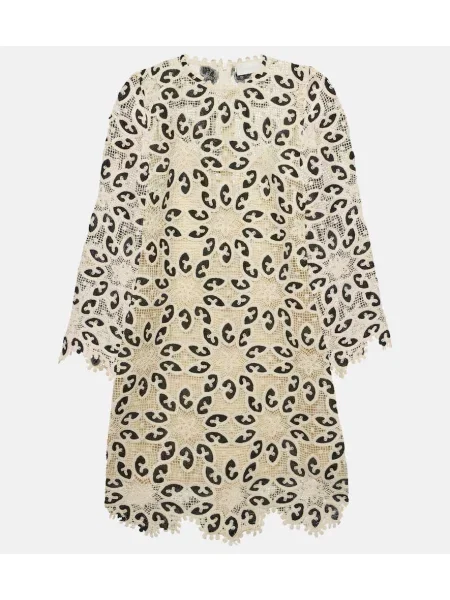 Rochie Zimmermann cu model floral din dantelă alb