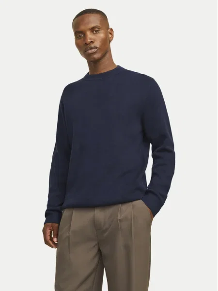 Sveter Jack & Jones z merina modrá