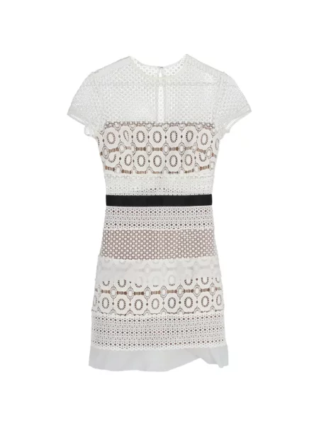 Scurt rochie mini Self-portrait din dantelă alb