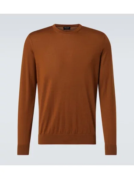 Pulover Zegna de mătase maro