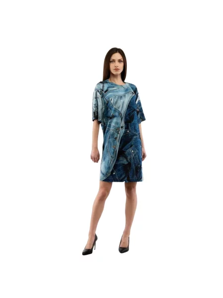 Sukienka Moschino niebieska