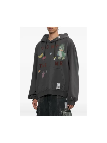 Bluza z kapturem Mihara Yasuhiro z kapturem z nadrukiem czarna