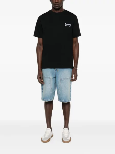 Tricou Iceberg cu decolteu rotund negru